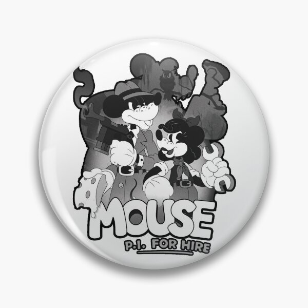 Item preview, MOUSE PI FOR HIRE POSTER (OLD TIMEY RUBBERHOSE CARTOON NOIR INDIE VIDEO GAME) designed and sold by Python Designs .