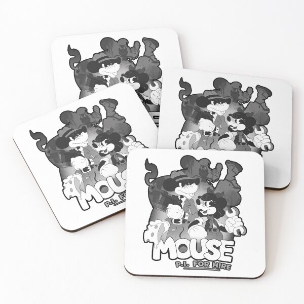 Item preview, MOUSE PI FOR HIRE POSTER (OLD TIMEY RUBBERHOSE CARTOON NOIR INDIE VIDEO GAME) designed and sold by Python Designs .