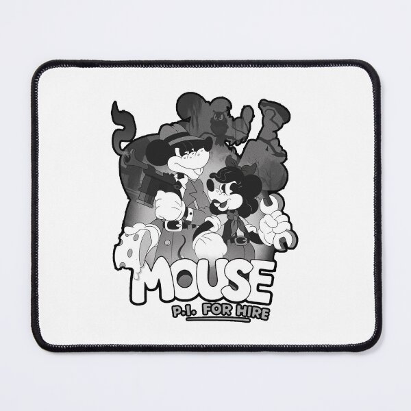 Item preview, MOUSE PI FOR HIRE POSTER (OLD TIMEY RUBBERHOSE CARTOON NOIR INDIE VIDEO GAME) designed and sold by Python Designs .