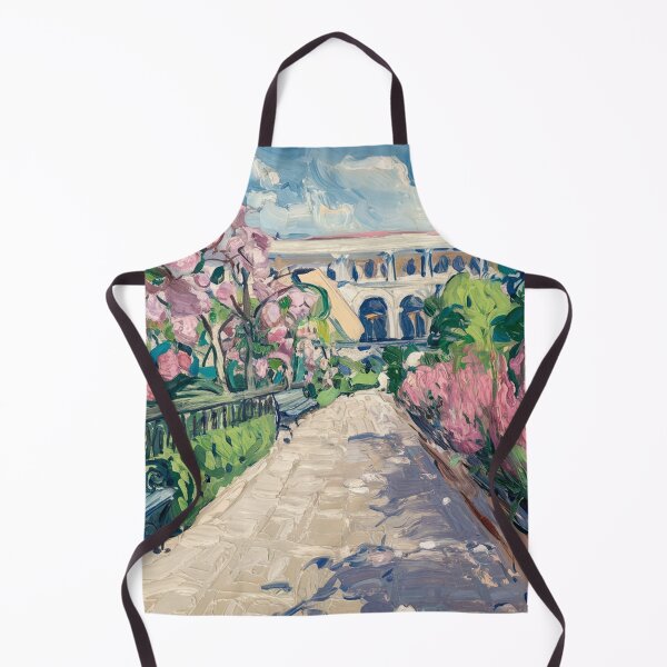 Item preview, French Garden Walk Painting | Blossom Path and Elegant Courtyard designed and sold by CARRAANN.