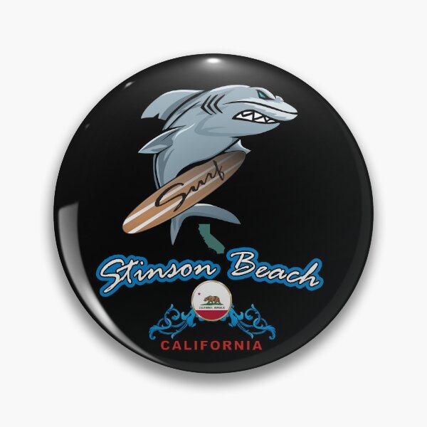 Item preview, Stinson Beach California surfing shark designed and sold by studioss76.