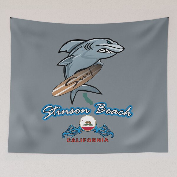 Item preview, Stinson Beach California surfing shark designed and sold by studioss76.