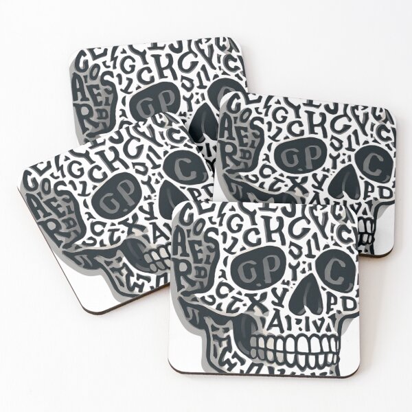 Item preview, Typography Skull Sticker – Alphabet Letter Skull Design | Dark Aesthetic designed and sold by DzA-stickers.