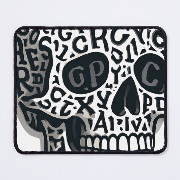 Item preview, Typography Skull Sticker – Alphabet Letter Skull Design | Dark Aesthetic designed and sold by DzA-stickers.