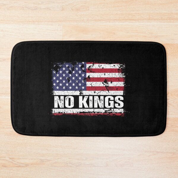 Item preview, Anti Trump No Kings Protest Vintage American Flag on Black designed and sold by Artycom.