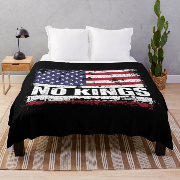 Item preview, Anti Trump No Kings Protest Vintage American Flag on Black designed and sold by Artycom.