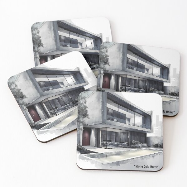 Item preview, Stone Cold Home - Modern Brutalist Concrete Villa designed and sold by Modern Nest Art.