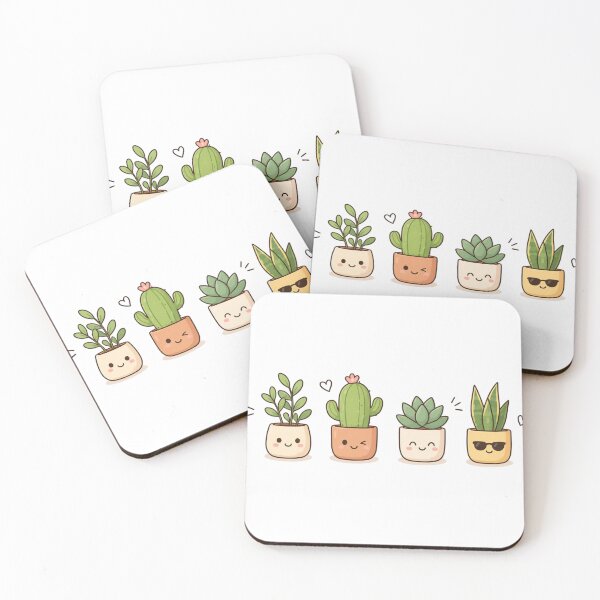 Item preview, Cute Succulent & Cactus Cartoon – Kawaii Plant Pot Aesthetic Design designed and sold by LunaVales.