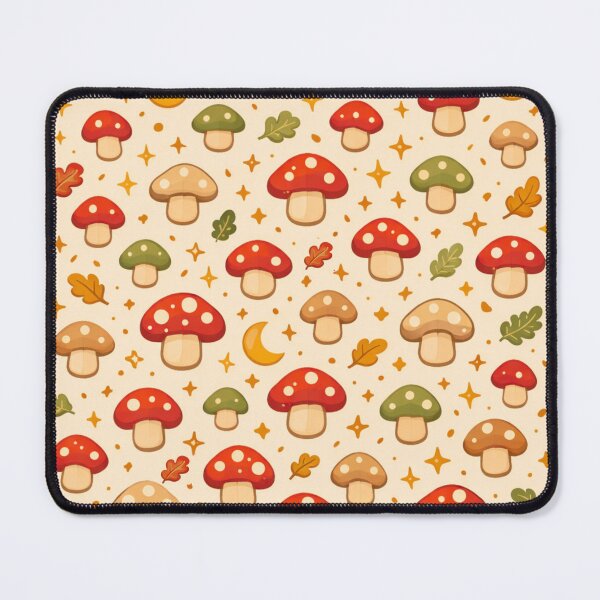 Item preview, Autumn Mushroom Seamless Pattern - Cozy Cottagecore Forest | Toadstool Fall Leaves Repeat Design designed and sold by simpleyetcanva.