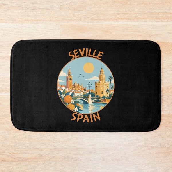 Item preview, Seville in Andalusia, Spain, Retro Travel Art Circle Emblem designed and sold by MaateoDesign.