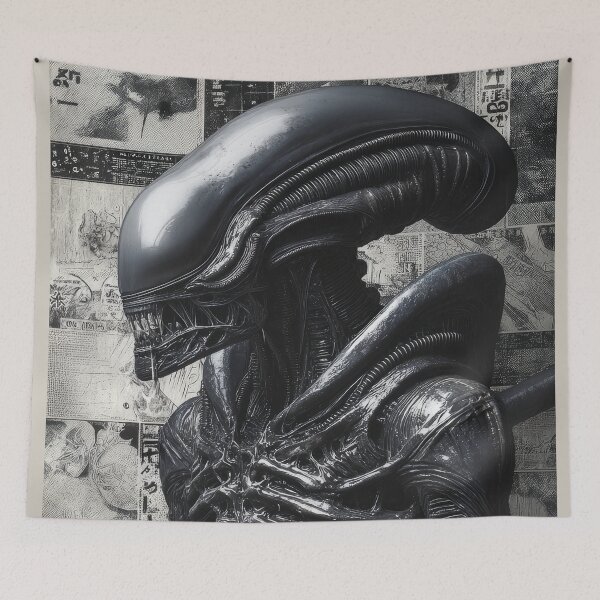 Item preview, Xenomorph Manga Panel designed and sold by AnimeArsenalPrints.
