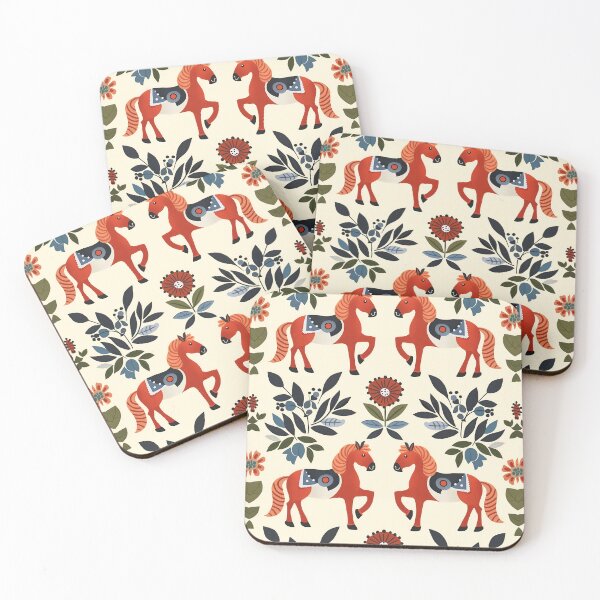 Item preview,  Swedish Dala Horses, Floral Horses designed and sold by xiao xuans.
