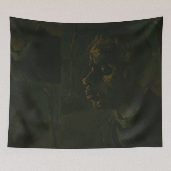 Item preview, Head of a Woman by Vincent van Gogh: Moody Post Impressionist Portrait Poster designed and sold by artofuniverse.