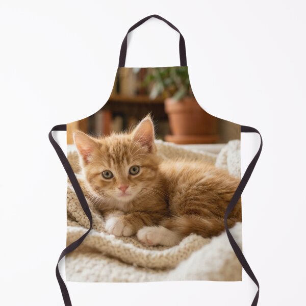 Item preview, Little ginger kitten on a blanket designed and sold by Malisa345.