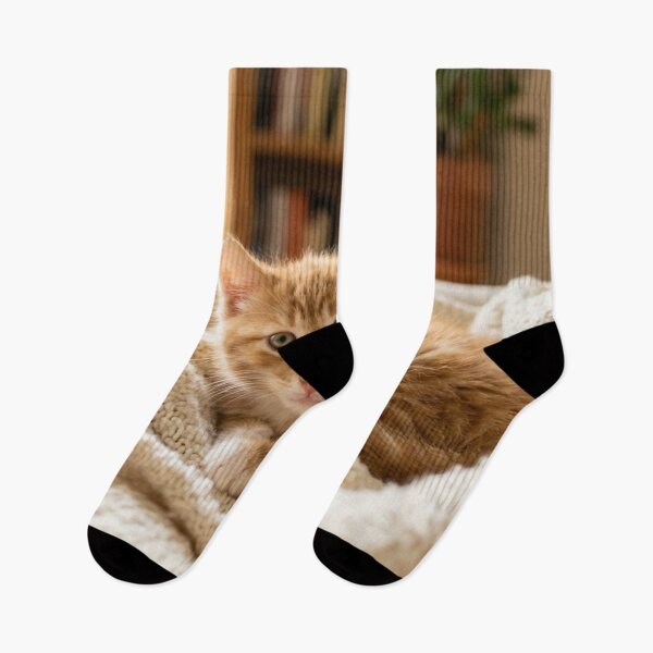 Item preview, Little ginger kitten on a blanket designed and sold by Malisa345.