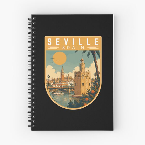Item preview, Seville in Andalusia, Spain, Vintage Travel Art Badge designed and sold by MaateoDesign.