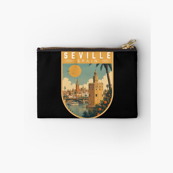 Item preview, Seville in Andalusia, Spain, Vintage Travel Art Badge designed and sold by MaateoDesign.