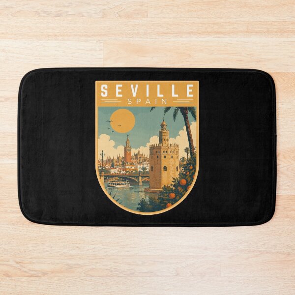 Item preview, Seville in Andalusia, Spain, Vintage Travel Art Badge designed and sold by MaateoDesign.