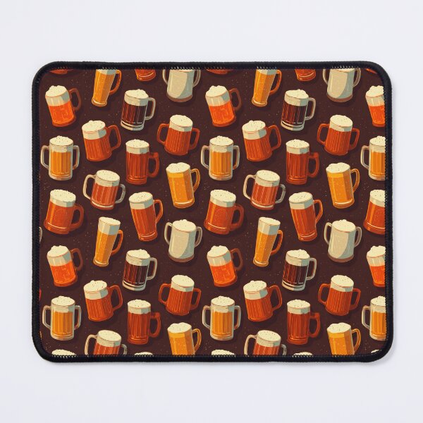 Item preview, Retro Beer Mugs Pattern Craft Beer Lover Design designed and sold by NicolasGlowArt.