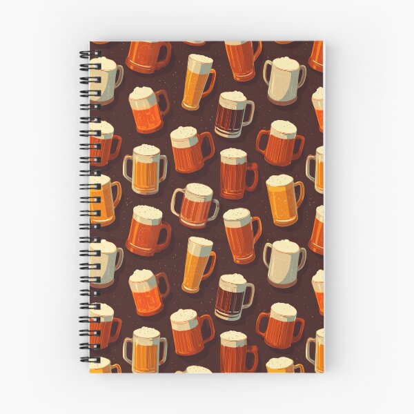 Item preview, Retro Beer Mugs Pattern Craft Beer Lover Design designed and sold by NicolasGlowArt.