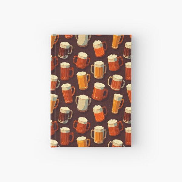 Item preview, Retro Beer Mugs Pattern Craft Beer Lover Design designed and sold by NicolasGlowArt.