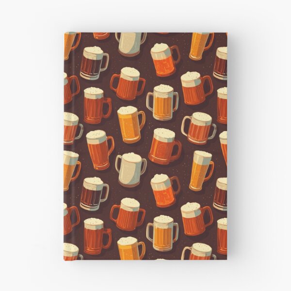 Item preview, Retro Beer Mugs Pattern Craft Beer Lover Design designed and sold by NicolasGlowArt.