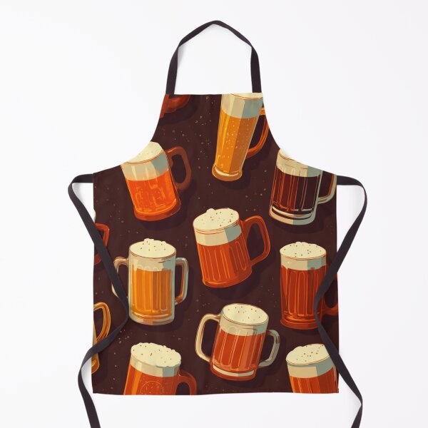 Item preview, Retro Beer Mugs Pattern Craft Beer Lover Design designed and sold by NicolasGlowArt.