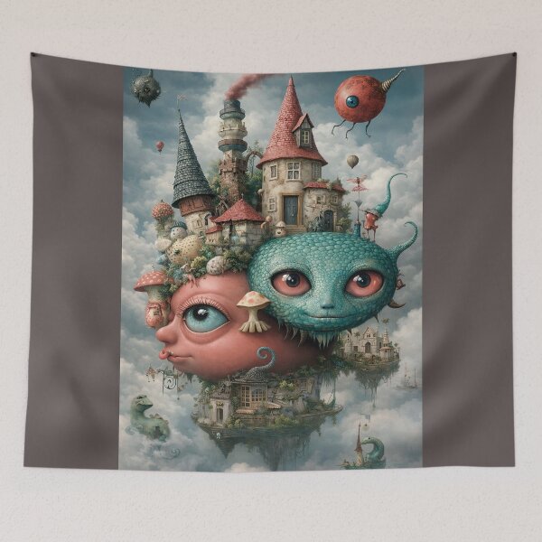 Item preview, Where Dreams Divide. Pop Surrealism Art inspired by Mark Ryden. Lowbrow art.. designed and sold by Piagor.