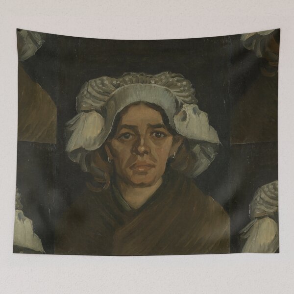 Item preview, Head of a Woman by Vincent van Gogh: Post Impressionist Portrait Print designed and sold by artofuniverse.