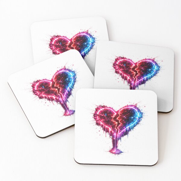 Item preview, Melting Glitch Heart Neon – Cyberpunk Love Distortion designed and sold by UnglaublichGut.