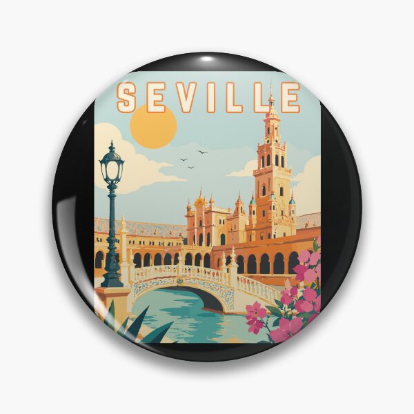Item preview, Seville in Andalusia, Spain, Vintage Art Travel Landscape designed and sold by MaateoDesign.