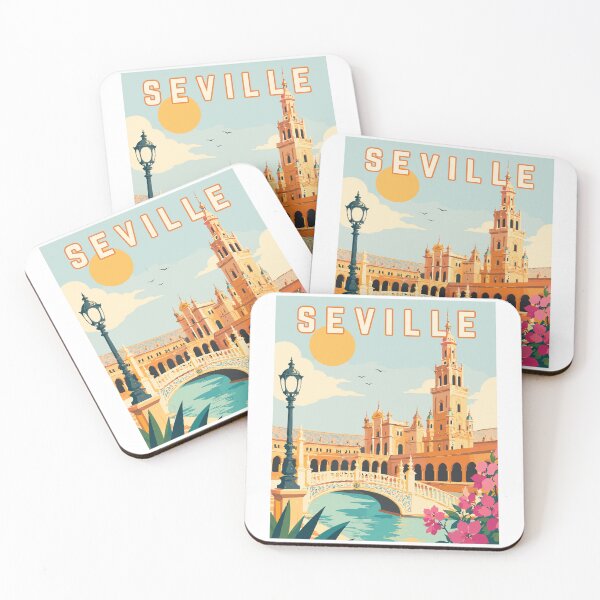 Item preview, Seville in Andalusia, Spain, Vintage Art Travel Landscape designed and sold by MaateoDesign.