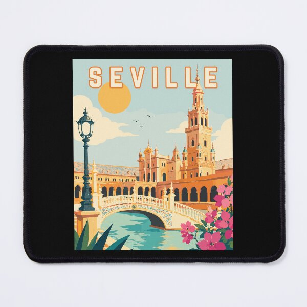 Item preview, Seville in Andalusia, Spain, Vintage Art Travel Landscape designed and sold by MaateoDesign.