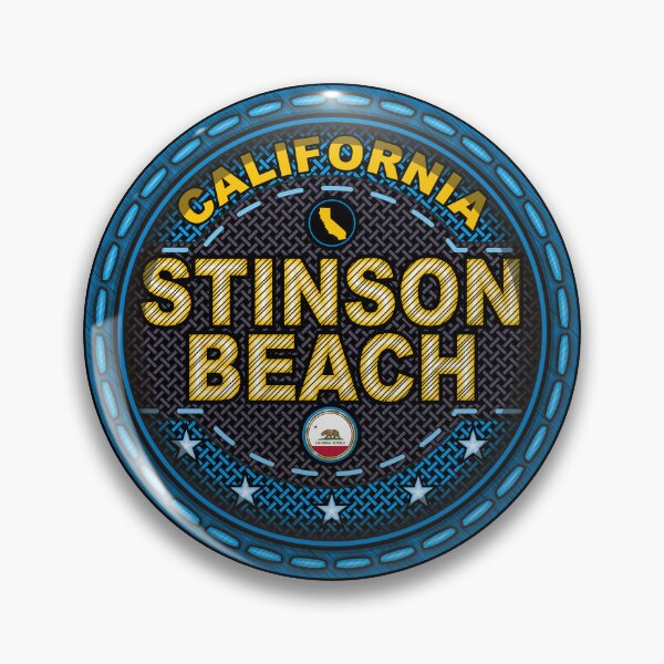 Item preview, Stinson Beach California stitching effect blue designed and sold by studioss76.