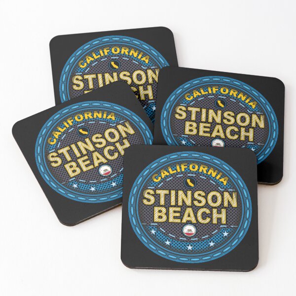 Item preview, Stinson Beach California stitching effect blue designed and sold by studioss76.