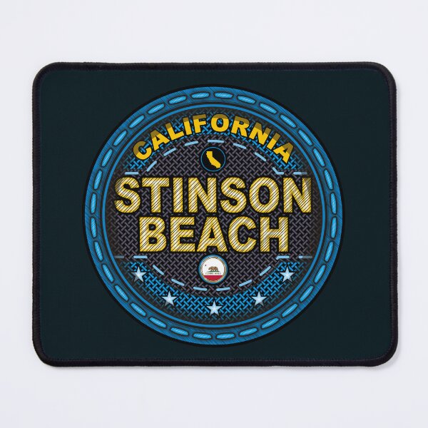 Item preview, Stinson Beach California stitching effect blue designed and sold by studioss76.
