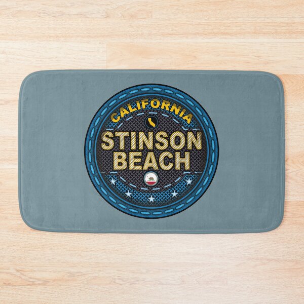 Item preview, Stinson Beach California stitching effect blue designed and sold by studioss76.