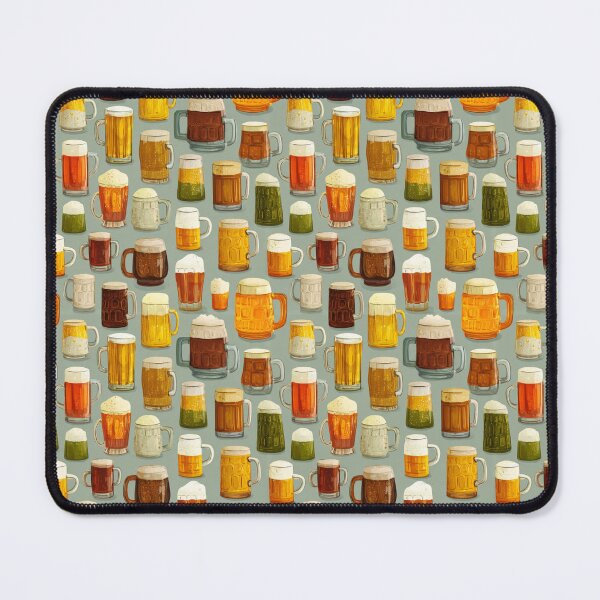 Item preview, Variety Beer Mugs Pattern Brew Pub Ale Lager designed and sold by NicolasGlowArt.