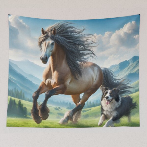 Item preview, Best Friends Horse and Dog designed and sold by TinCatOutPost.