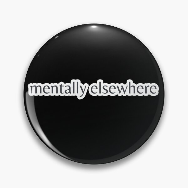 Item preview, Mentally Elsewhere Sticker | Moody Aesthetic Quote designed and sold by nishaaa2111.