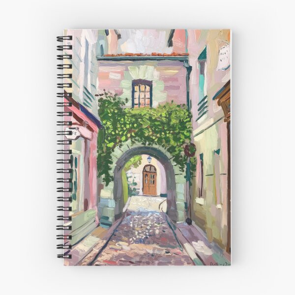 Item preview, French Street Archway Painting | Cobblestone Old Town Passage designed and sold by CARRAANN.