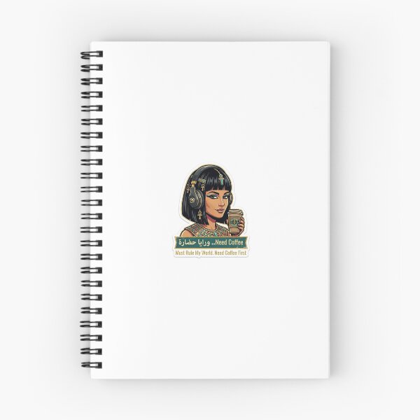 Item preview, Modern Queen Cleopatra "Need Coffee" Meme Sticker designed and sold by Venvv.