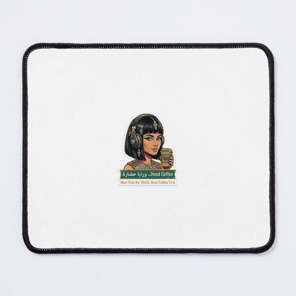 Item preview, Modern Queen Cleopatra "Need Coffee" Meme Sticker designed and sold by Venvv.