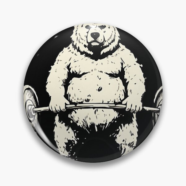 Item preview, Fat But Can Fight Funny Gym Workout Bear Bodybuilding Fitness Humor Design designed and sold by FlankinMew.