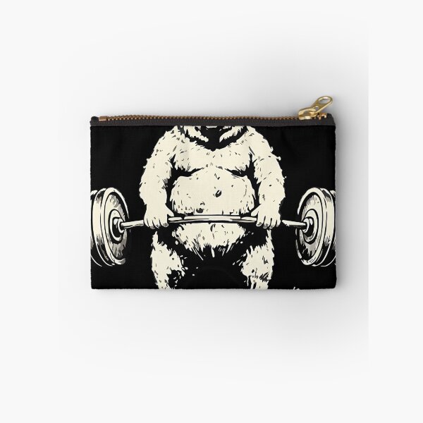 Item preview, Fat But Can Fight Funny Gym Workout Bear Bodybuilding Fitness Humor Design designed and sold by FlankinMew.