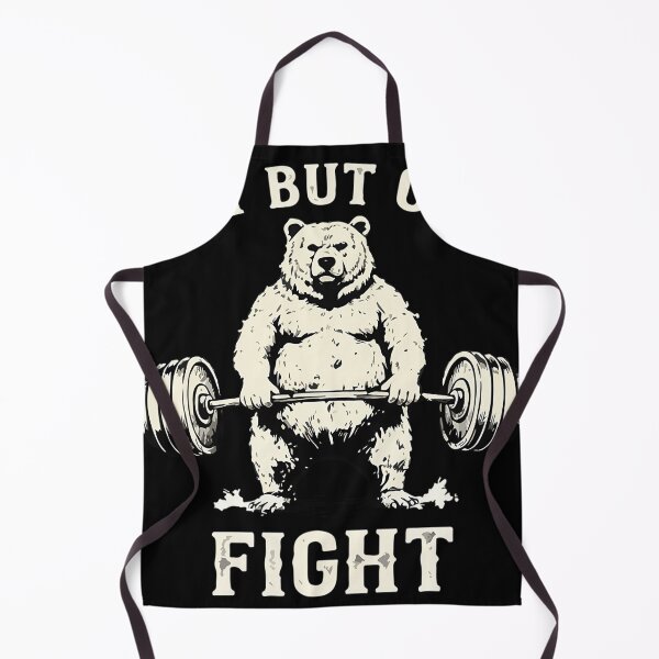 Item preview, Fat But Can Fight Funny Gym Workout Bear Bodybuilding Fitness Humor Design designed and sold by FlankinMew.