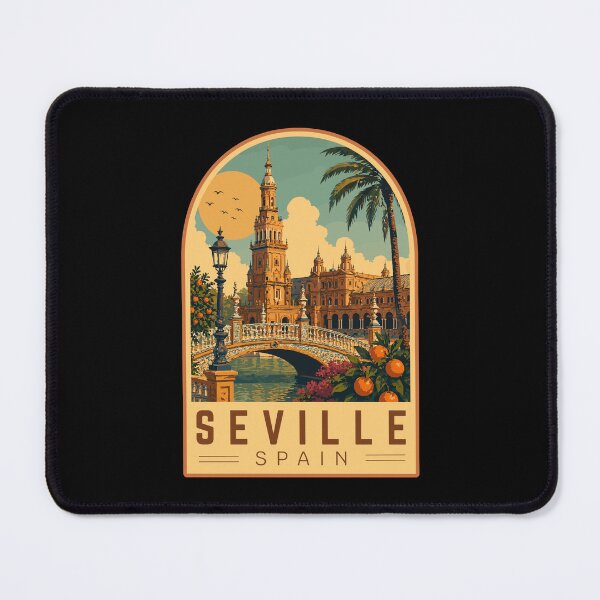 Item preview, Seville in Andalusia, Spain Vintage Travel Art Emblem designed and sold by MaateoDesign.