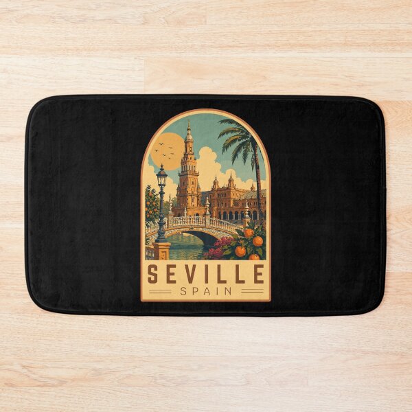 Item preview, Seville in Andalusia, Spain Vintage Travel Art Emblem designed and sold by MaateoDesign.