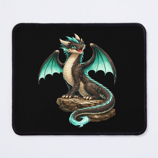 Item preview, Majestic Teal grown Dragon on a Rock designed and sold by Hatchling Hollow.