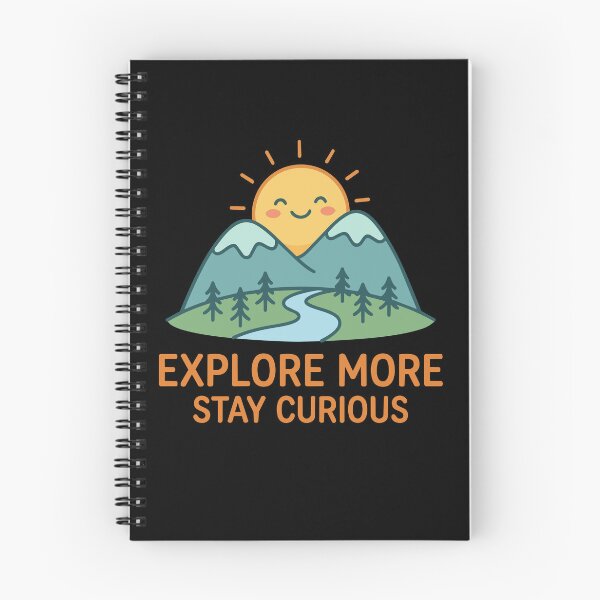 Item preview, Explore More Stay Curious Happy Sun Mountain Art designed and sold by BoyleDesignShop.